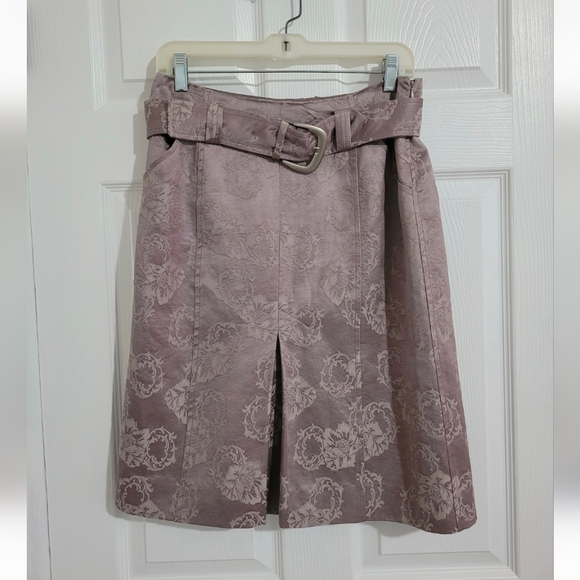 Purificacion Garcia Pencil Skirt Size 6/8 Cotton Silk Blend Elegant Floral - Picture 1 of 11